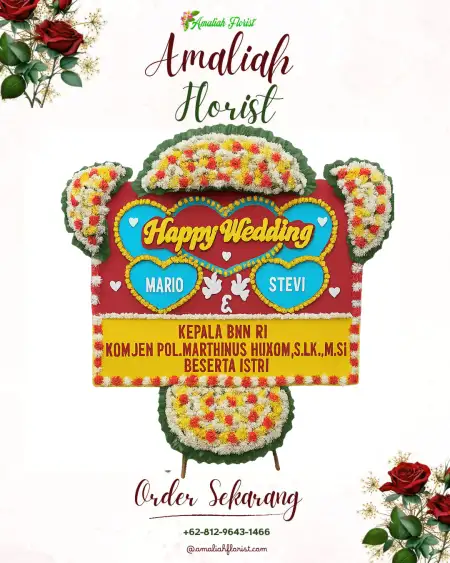 Papan Bunga Pernikahan Amar Sakti